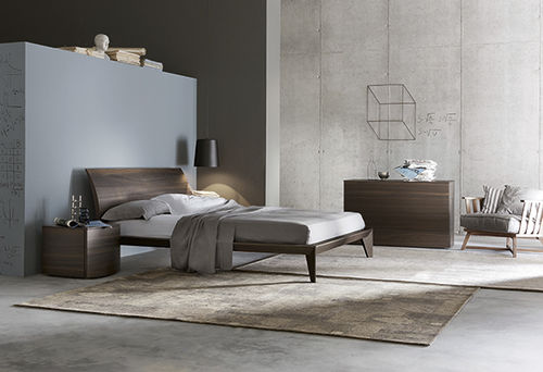 Cama de casal - PRINCE - Le Monde Wood - contemporânea / em madeira