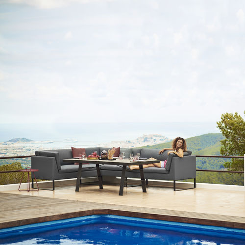 Sofá modular - FLEX : 8564 ; 8564 - Cane-line A/S - contemporâneo / de jardim / em tecido