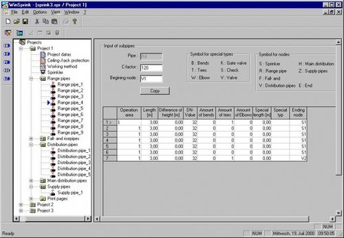 Software CAD - WINSPRINK - IDAT GmbH - de cálculo / para projeto de proteção contra incêndio / 3D