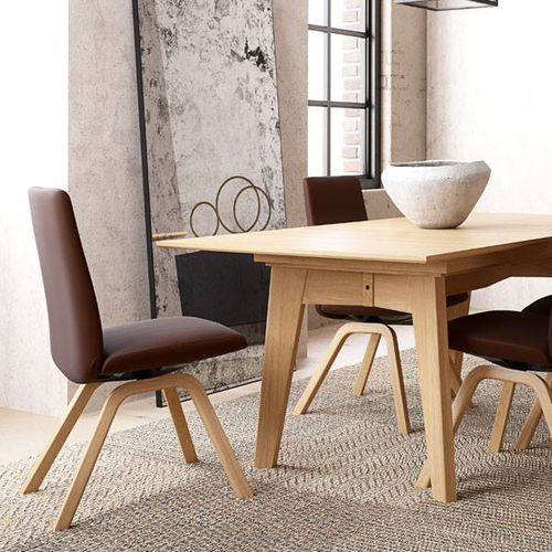 Cadeira de sala de jantar contemporânea - LAUREL D200 - Ekornes - para ambiente interno / em tecido / em couro