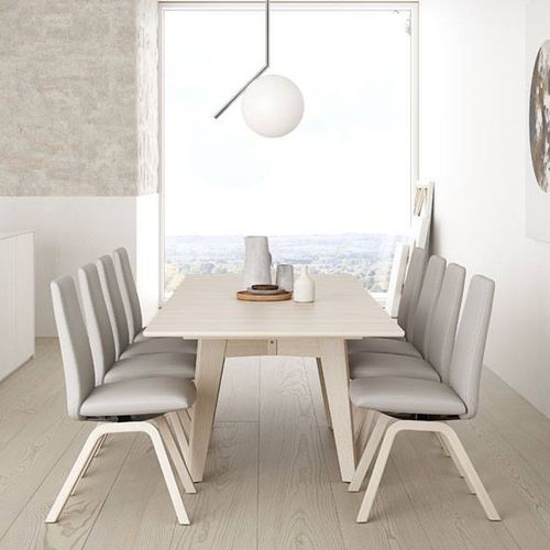 Mesa de jantar contemporânea - MADEIRA W/SEPARATE LEAF T100 - Ekornes - em madeira / retangular / extensível