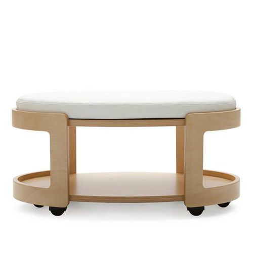 Otomana contemporânea - Ekornes - em tecido / em couro / em madeira