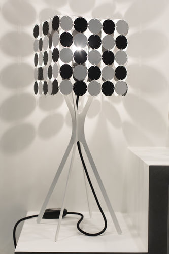 Luminária de mesa - BUBBLE CHECKERED SQUARE - LE LABO DESIGN - em aço / em aço inoxidável / em aço laqueado