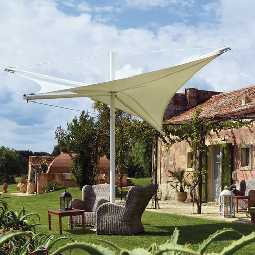 Toldo-vela impermeável - Dalia - SPRECH S.r.l. - resistente a UV / resistente ao vento / da linha comercial