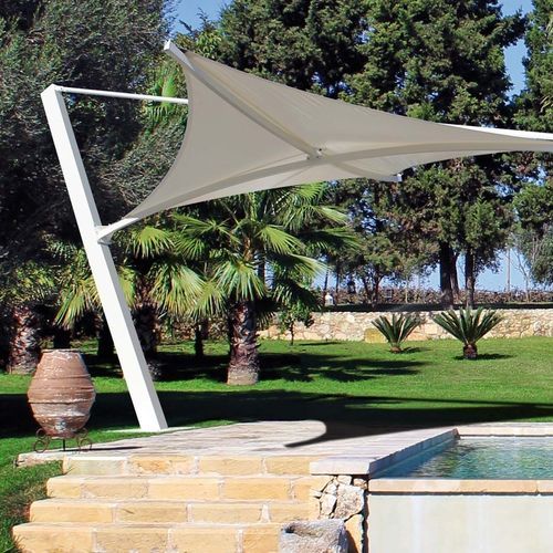 Toldo-vela impermeável - Aster  - SPRECH S.r.l. - resistente a UV / resistente ao vento / para piscina pública