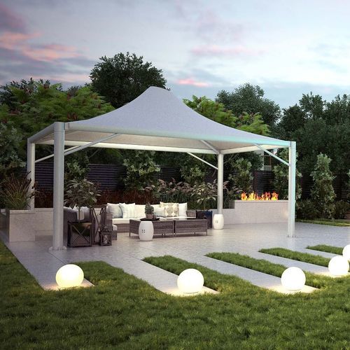 Gazebo em aço galvanizado - Airone Rubino - SPRECH S.r.l. - em tecido antichama / com cobertura de lona / com cobertura de PVC
