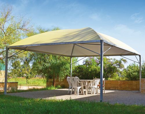 Gazebo em aço galvanizado - Cicogna Minimax - SPRECH S.r.l. - em tecido antichama / com cobertura de lona / com cobertura de PVC