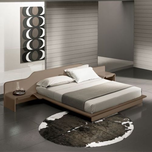 Cama de casal - NARA - Corazzin Group - Contract & hotel - contemporânea / com cabeceira / com criados-mudos