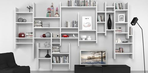 Livreiro de parede - 7RF5300 - Mobilstella - contemporâneo / branco
