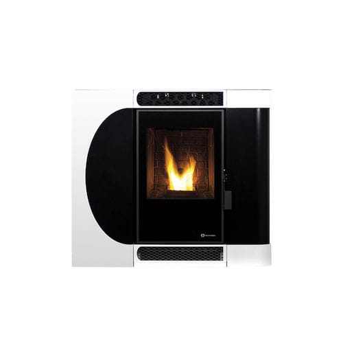 Salamandra a pellets - ECOFOREST CIES  - CHEMINEES ET CUISINES JEAN MAGNAN - 10 kW–20 kW / contemporânea / metálica