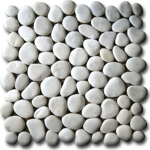 Revestimento de piso estilo seixo - BLANCS BORNÉO 30X30 - MARBRERIE DES YVELINES - texturizado / efeito pedra / de alta resistência