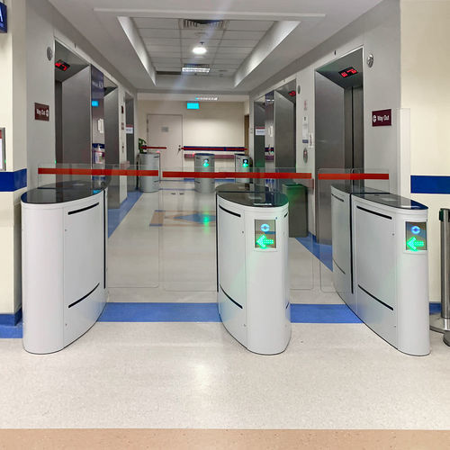 Catraca de portas retráteis para controle de acesso automático - EASYGATE LX/LH - COMINFO - de segurança / de vidro / em aço inoxidável