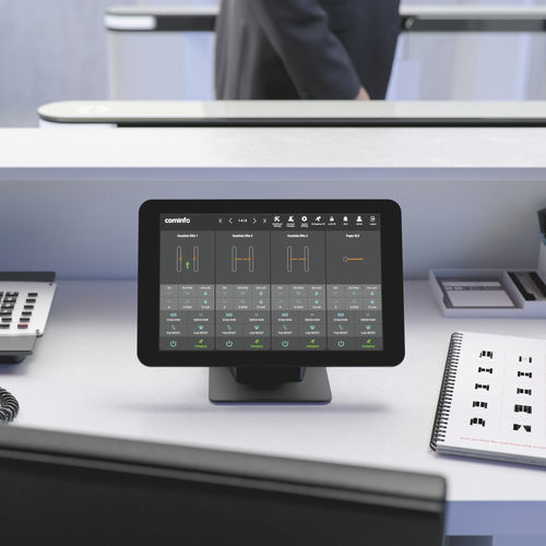 Tela sensível ao toque para controle de acesso - EASYTOUCH - COMINFO - para bancada / com display digital / para ambiente interno