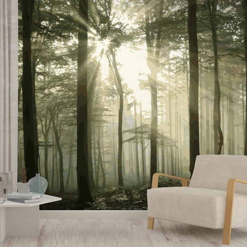 Papel de parede contemporâneo - FURESTA FT1507 - LGD01 décor mural sur mesure - com natureza / panorâmico / efeito de tecido