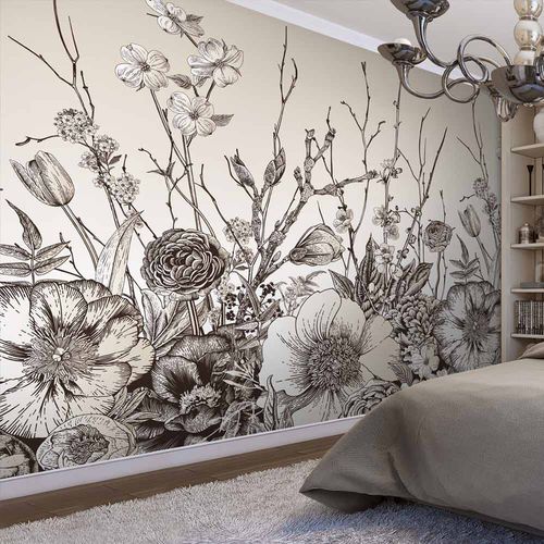 Papel de parede contemporâneo - BOTANIK BQ6860 - LGD01 décor mural sur mesure - com natureza / floral / panorâmico