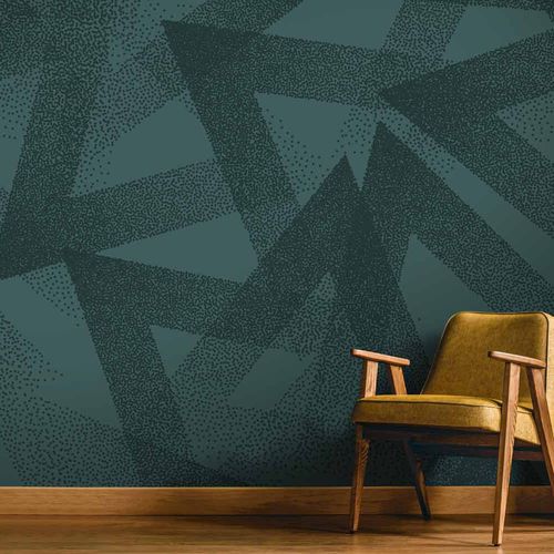 Papel de parede contemporâneo - TRIANG - LGD01 décor mural sur mesure - com padrão geométrico / efeito de tecido / cor personalizável