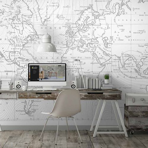 Papel de parede design - GEOMAP GM0395 - LGD01 décor mural sur mesure - panorâmico / mapa / em não tecido