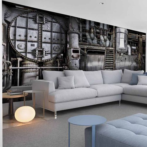 Papel de parede contemporâneo - INDUSTRY YD0957 - LGD01 décor mural sur mesure - panorâmico / padrão urbano / efeito de aço