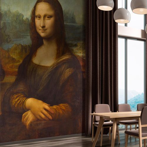 Papel de parede clássico - LA JOCONDE - LGD01 décor mural sur mesure - obra de arte da pintura / efeito papel de parede / cor personalizável