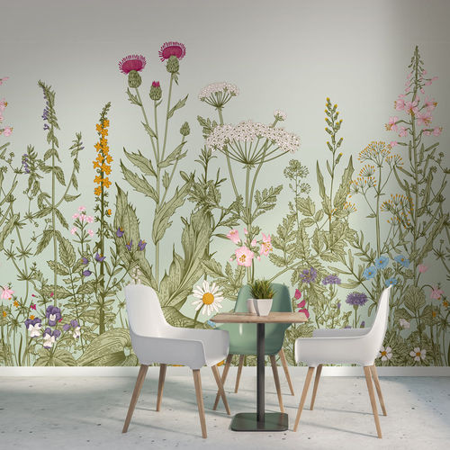 Papel de parede contemporâneo - PINATA PN7009 - LGD01 décor mural sur mesure - com natureza / floral / efeito de tecido