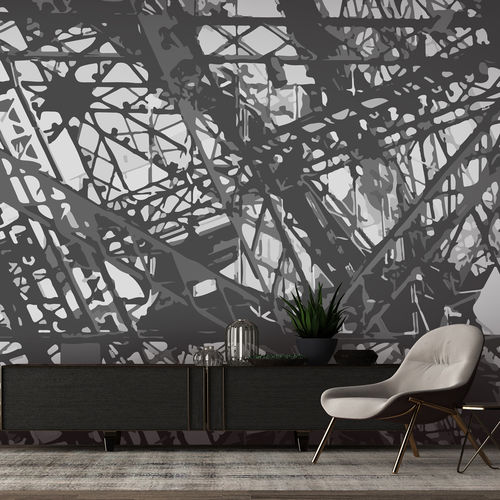 Papel de parede contemporâneo - EIFFEL - LGD01 décor mural sur mesure - panorâmico / padrão urbano / personalizável