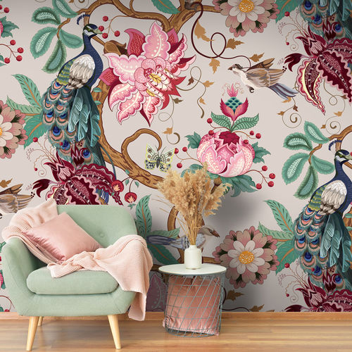 Papel de parede contemporâneo - PAVO PV6287 - LGD01 décor mural sur mesure - com natureza / floral / panorâmico
