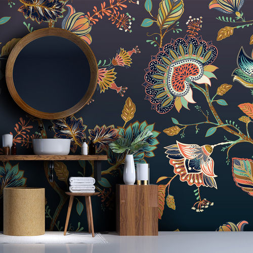 Papel de parede contemporâneo - BATIK BK7023 - LGD01 décor mural sur mesure - com natureza / floral / panorâmico
