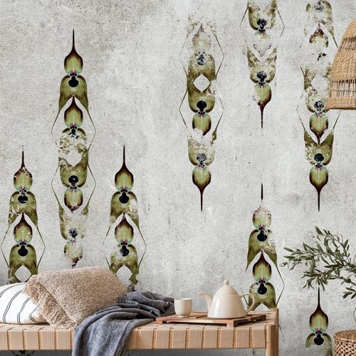 Papel de parede contemporâneo - PLUME DE PAON PA0547 - LGD01 décor mural sur mesure - com natureza / com padrão floral / efeito papel de parede