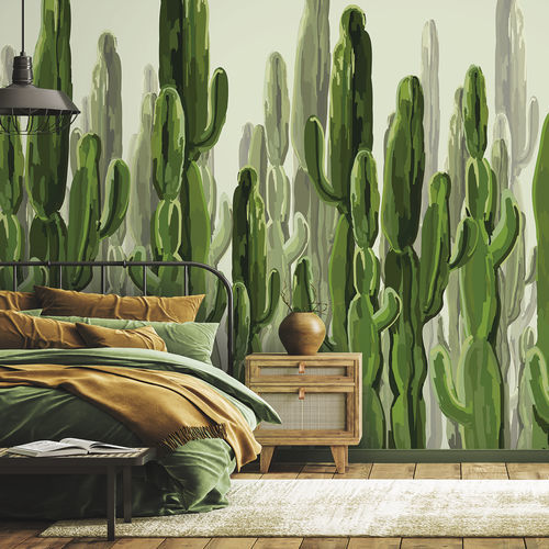 Papel de parede contemporâneo - CACTACEA CA2189 - LGD01 décor mural sur mesure - com natureza / com padrão floral / panorâmico