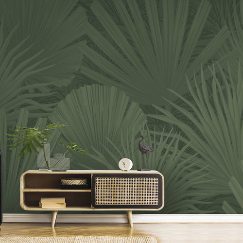 Papel de parede design - PALMEA PM1280 - LGD01 décor mural sur mesure - com natureza / panorâmico / verde