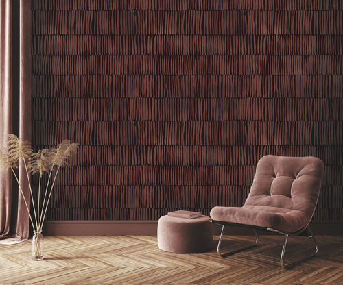 Papel de parede de estilo escandinavo - NARA - LGD01 décor mural sur mesure - panorâmico / com padrão geométrico / listrado