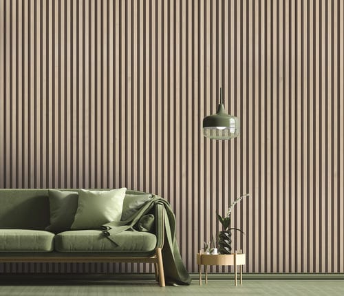 Papel de parede de estilo escandinavo - OREGON - LGD01 décor mural sur mesure - listrado / efeito de madeira / cinza