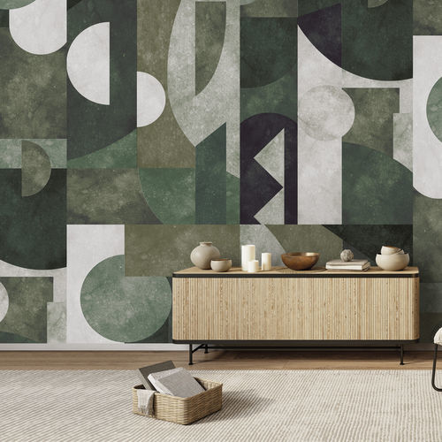 Papel de parede vintage - KOMPO - LGD01 décor mural sur mesure - panorâmico / geométrico / Art Nouveau