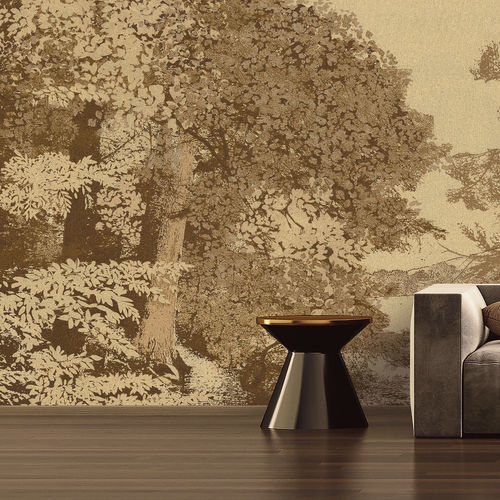 Papel de parede contemporâneo - LISIERE DORÉ - LGD01 décor mural sur mesure - em tecido não tecido / em poliéster / com natureza