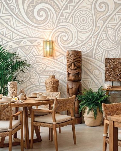 Papel de parede contemporâneo - MANA - LGD01 décor mural sur mesure - com natureza / com padrão floral / panorâmico