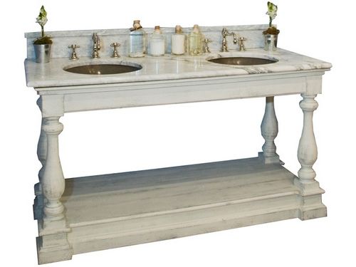 Gabinete de banheiro de piso - BALUSTRES - PROVENCE & FILS - em madeira / clássico