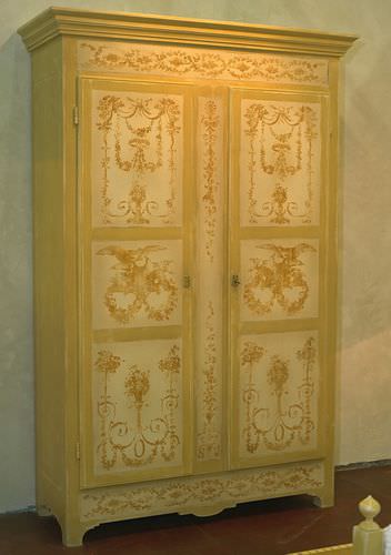 Guarda-roupa clássico - BOCAGE toile de Jouy - PROVENCE & FILS - em madeira / com portas de abrir