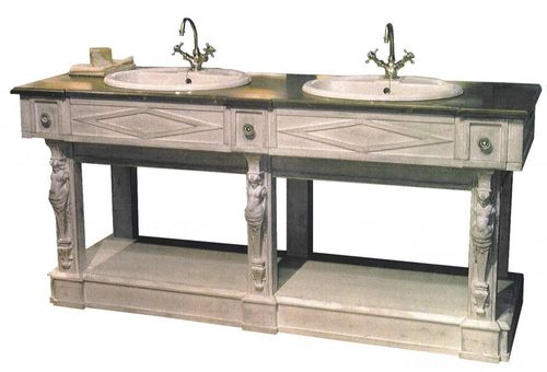 Gabinete de banheiro de piso - THERMES - PROVENCE & FILS - em madeira / clássico