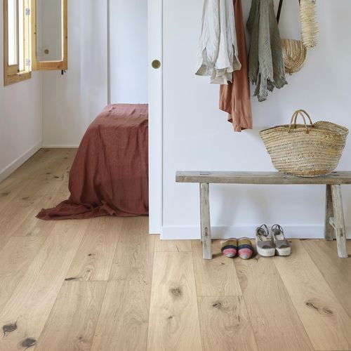Piso estruturado - OAK EDELWEISS  - Upofloor - em epícea / em pinho / escovado