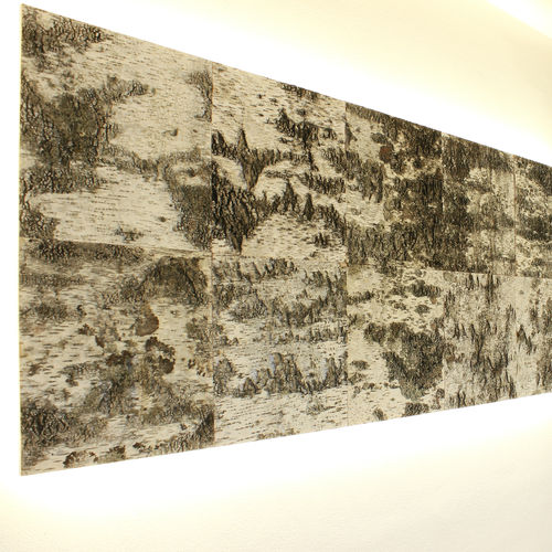Painel acústico de parede - BIRKENRINDE / birch / bouleau - Freund GmbH - em madeira / retangular / texturizado