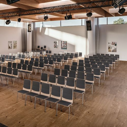 Cadeira contemporânea - ROMA - ASSMANN BÜROMÖBEL GMBH & CO. KG - para ambiente interno / em couro / em madeira