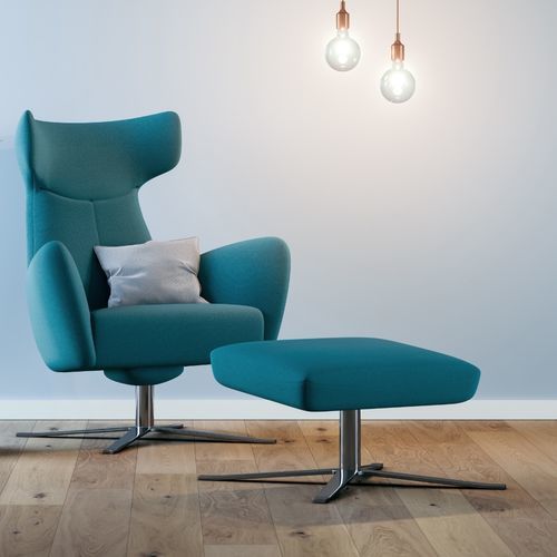 Poltrona contemporânea - LAMEZIA - ASSMANN BÜROMÖBEL GMBH & CO. KG - em tecido / em couro / metálica