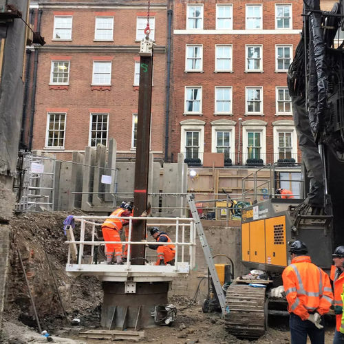 Coluna em concreto - PLUNGE COLUMNS - FRANKI FOUNDATIONS BELGIUM - em aço