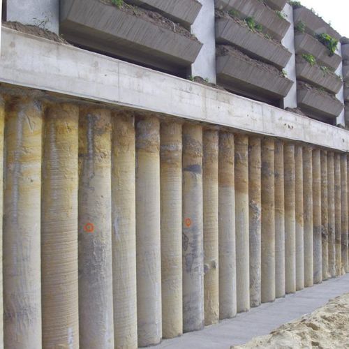Estaca cravada - CASED AUGER - FRANKI FOUNDATIONS BELGIUM - em concreto armado / para fundação