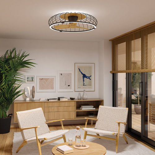 Ventilador de teto para ambiente interno - NATURE  - Mantra - em madeira / metálico / com LED integrados