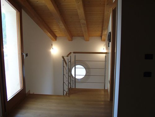 Guarda-corpo em madeira - ECOLINE - Interbau - em aço inoxidável / com barras / para ambiente interno