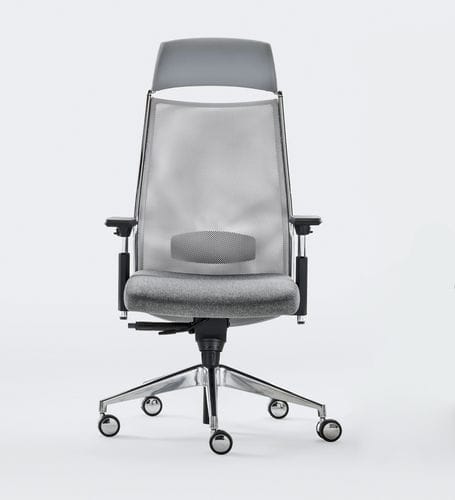 Poltronas de escritório contemporânea - LINK PLUS - Aresline - em tecido / em tela / em aço cromado
