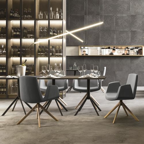 Cadeira para interlocutor contemporânea - JOLLY - Aresline - para ambiente interno / em couro / em aço