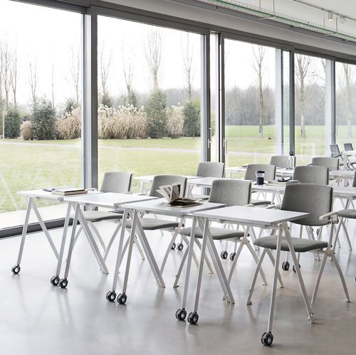 Mesa de conferências contemporânea - ZERO9 - Aresline - em laminado / metálica / em ABS