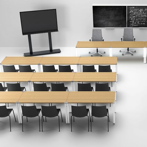 Mesa de conferências contemporânea - POLI - Aresline - em laminado / metálica / em ABS